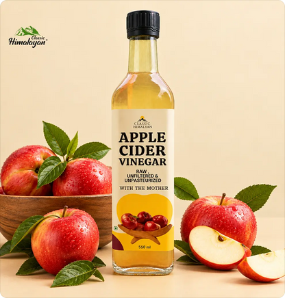 A bottle of Classic Himalayan Apple Cider Vinegar