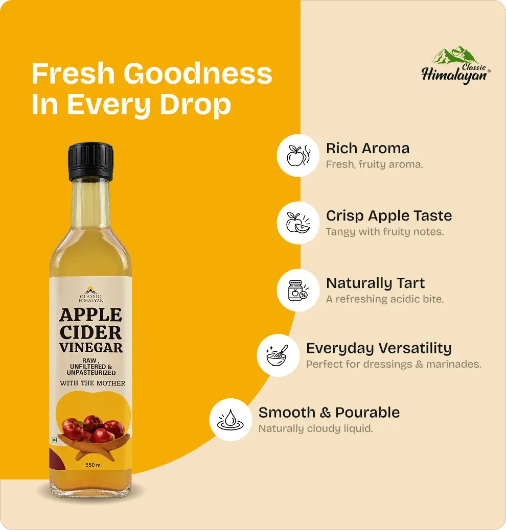 A bottle of Himalayan apple cider vinegar 