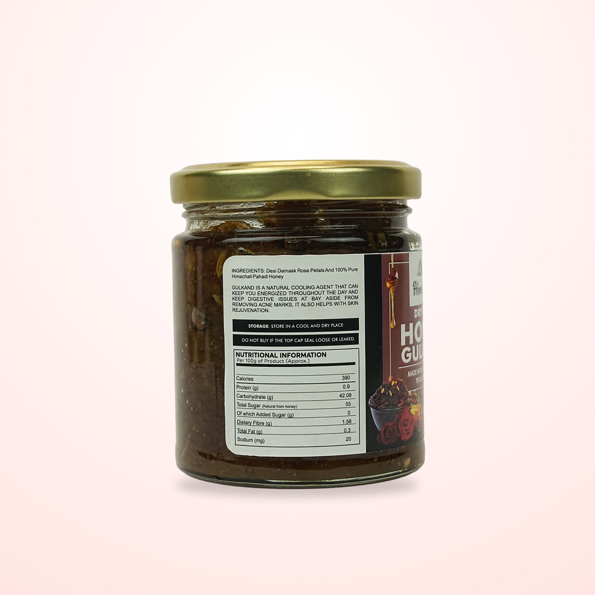 Classic Himalayan Dry Fruit Honey Gulkand ingredients