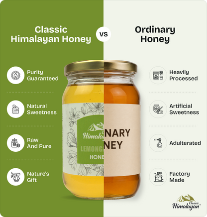 Classic Himalayan Honey comparison with ordinary honey