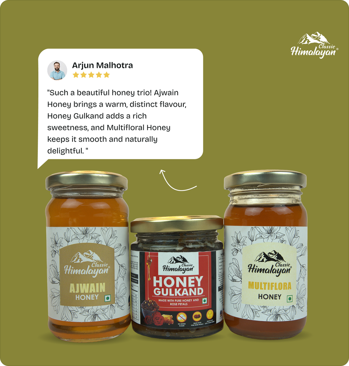 Ajwain, Honey Gulkand, and Multiflora Honey with review.