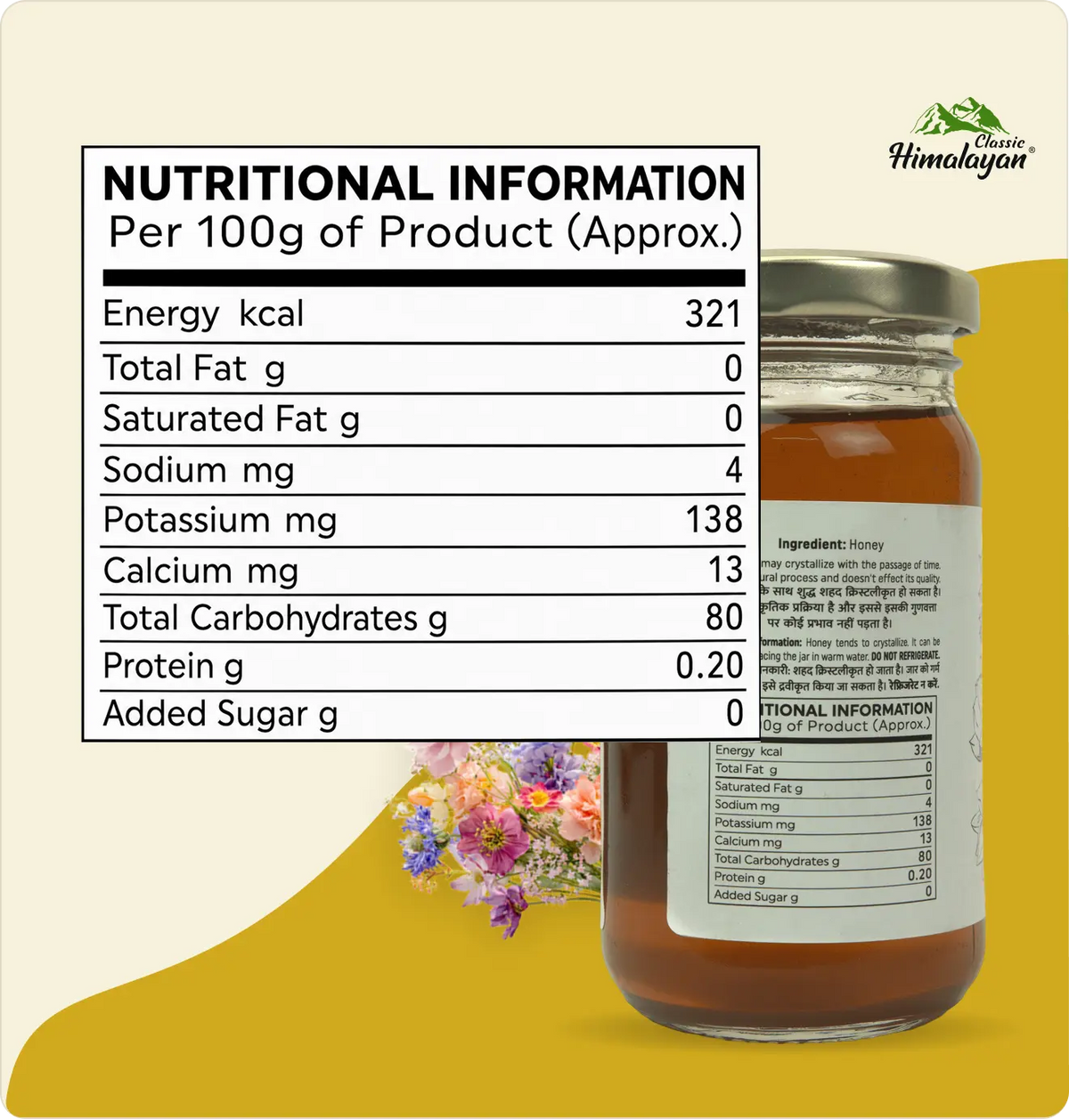 Multiflora honey nutritional information
