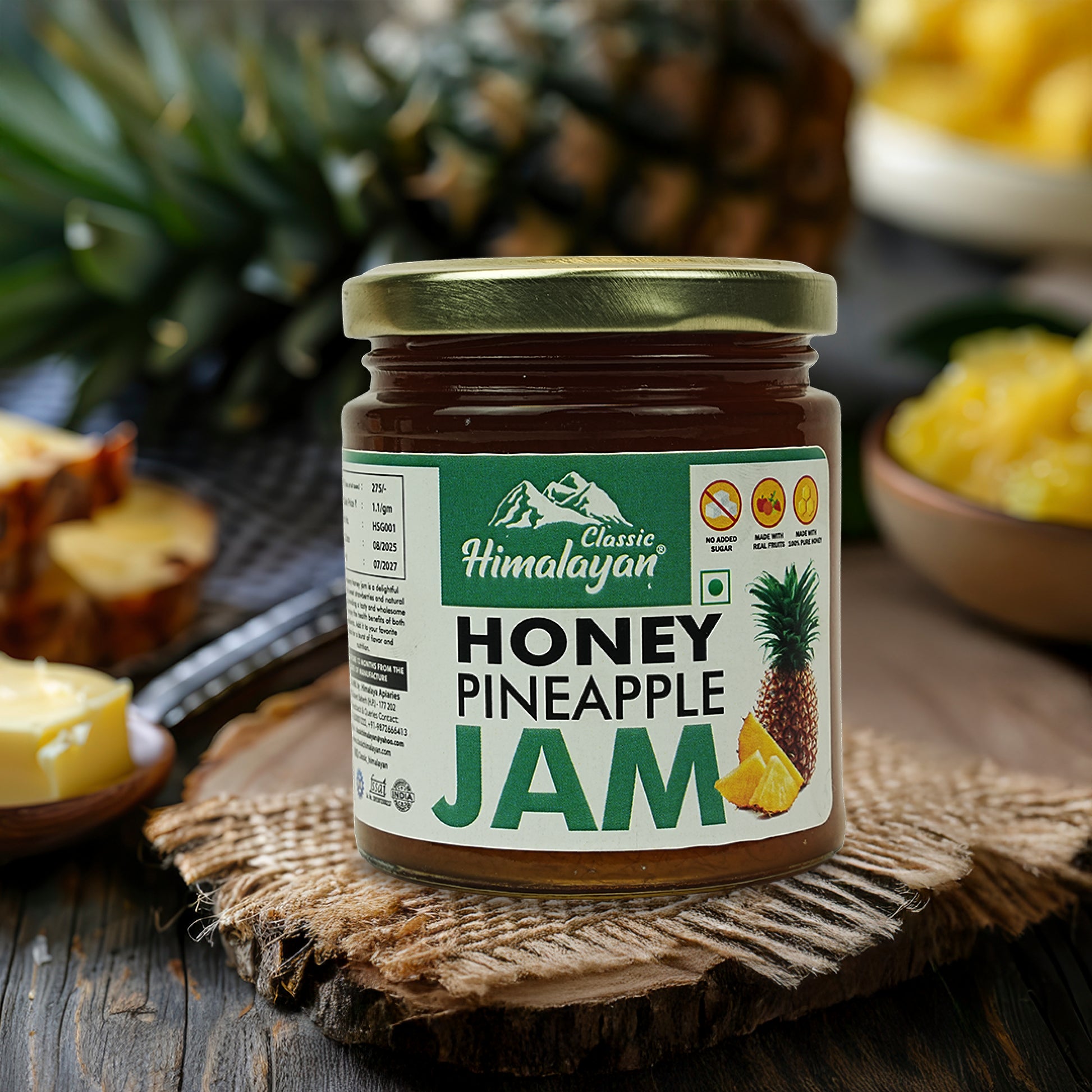 Honey Pineapple Jam – Tropical Raw Honey Spread