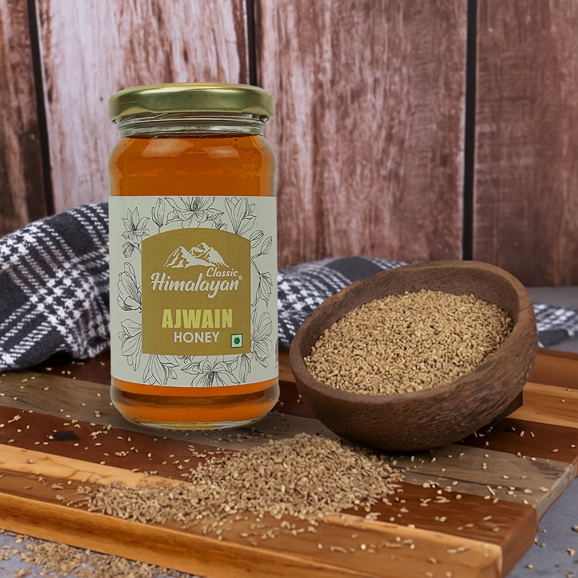 Pure Raw Ajwain Honey from the Himalayan Forests