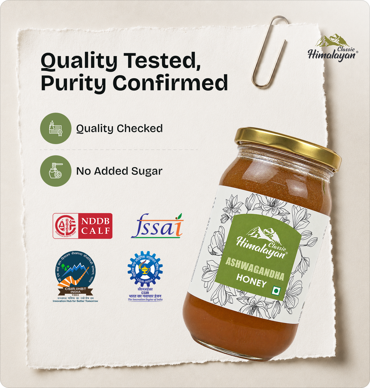 Ashwagandha honey quality tested