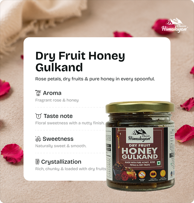 Classic Himalayan Dry Fruit Gulkand product information card