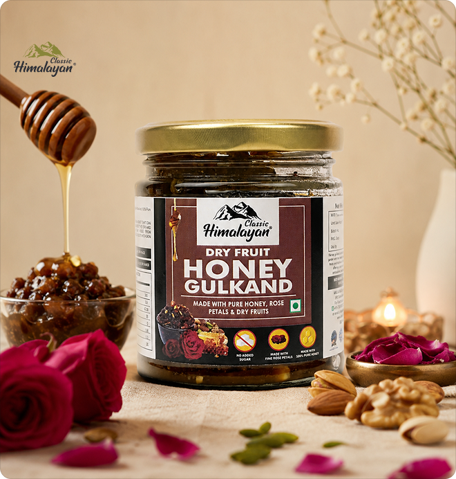 Classic Himalayan Dry Fruit Gulkand with roses and walnuts