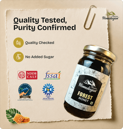 Himalayan Forest Honey quality tested certification graphic