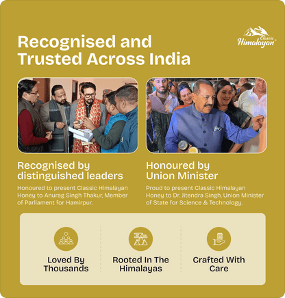 Classic Himalayan Forest Honey recognition and trust graphic