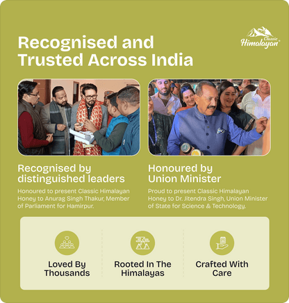 Classic Himalayan Ginger Honey recognition and trust graphic