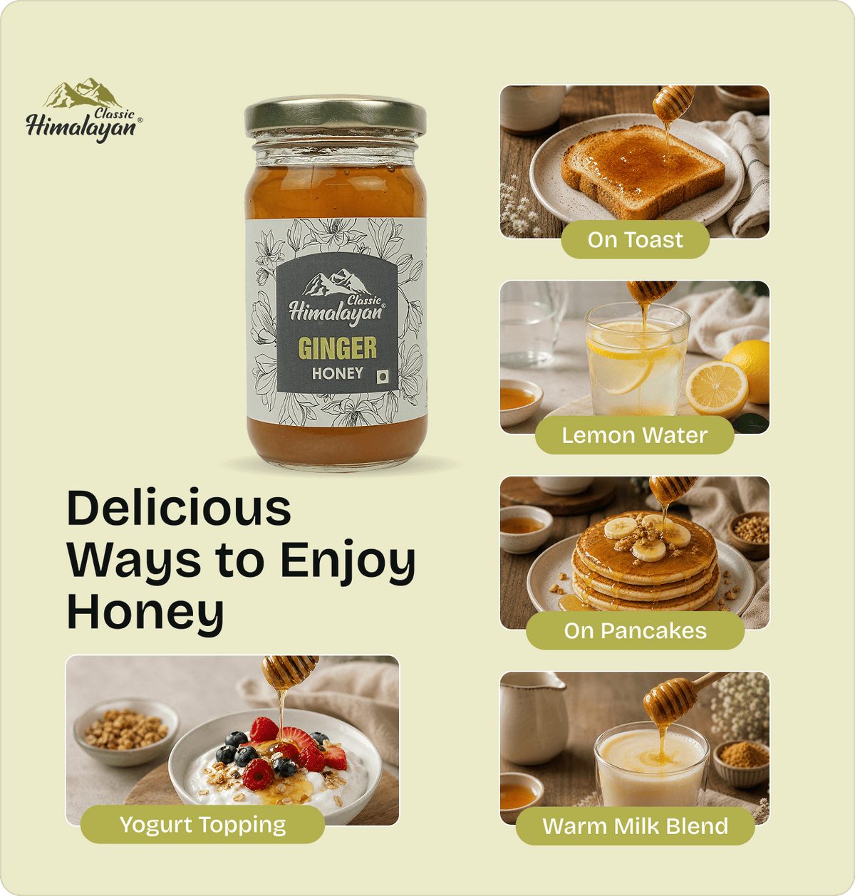 Ginger honey serving ideas