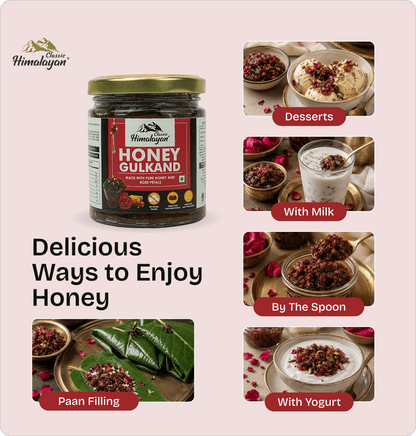 Classic Himalayan Gulkand serving ideas graphic
