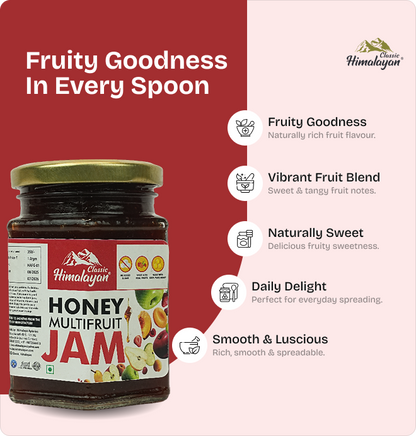 Classic Himalayan Multifruit Jam fruity goodness benefits graphic