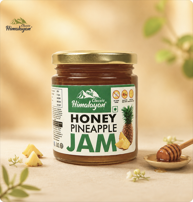 Classic Himalayan Pineapple Jam with pineapple and honeycomb