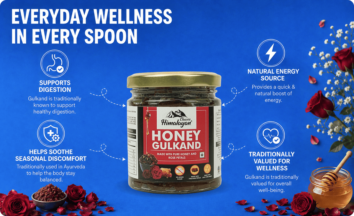 Himalayan honey gulkand wellness benefits