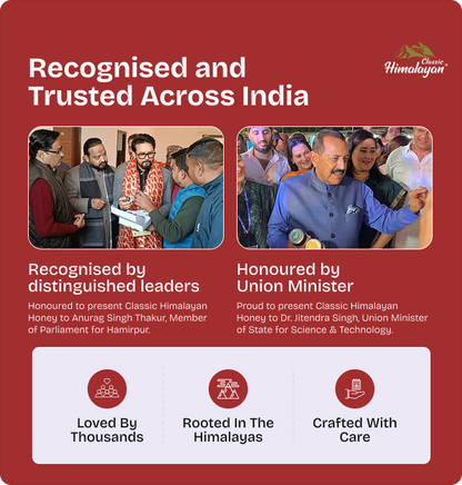 Classic Himalayan Honey recognition and trust graphic