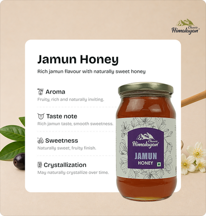 Classic Himalayan Jamun Honey with product details.