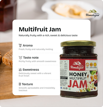 Classic Himalayan Multifruit Jam flavor and texture info card