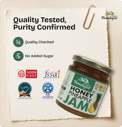 Himalayan Pineapple Jam quality certification graphic